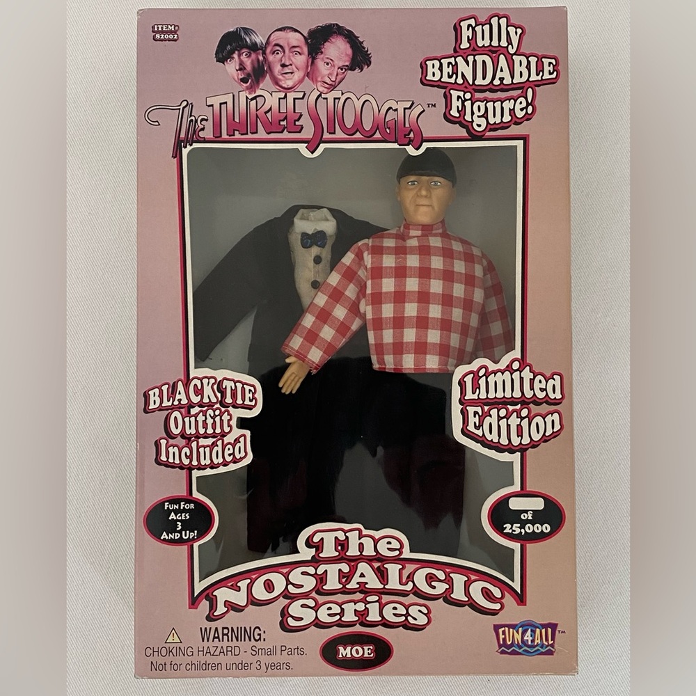 THE THREE STOOGES - MOE HOWARD - FULLY BENDABLE FIGURE - NIB